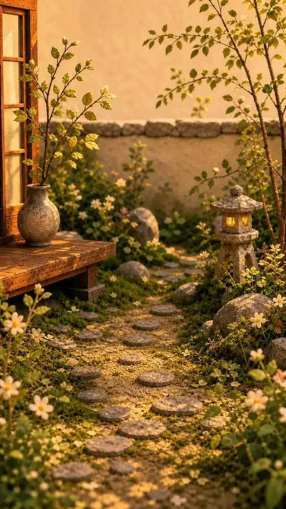 夕方の庭